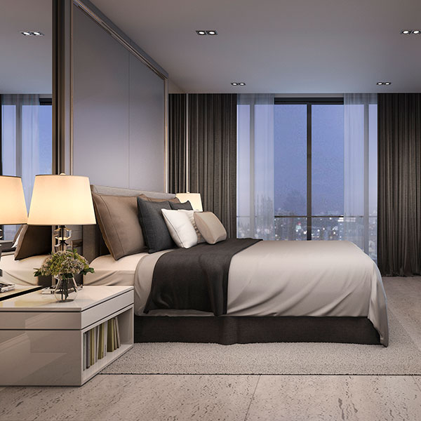 Corporate group accommodation with multiple bedrooms.